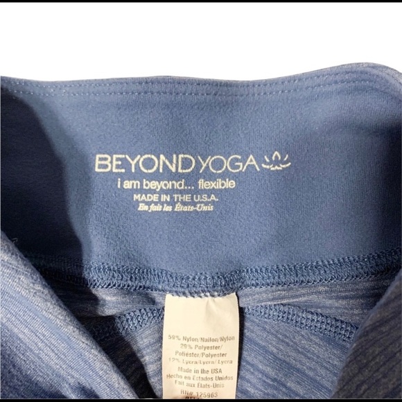 Beyond Yoga Blue Stretchy Athletic Moisture Wicking Flattering Leggings-XS - Picture 2 of 8